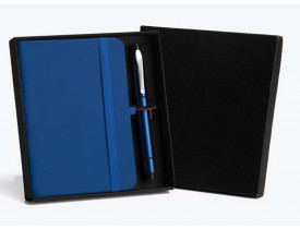 Caderneta para Anotações com Caneta Azul.