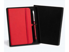 Caderneta para Anotações com Caneta Vermelha