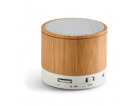 Caixa de Som Bluetooth com Microfone em Bambu GLASHOW. 