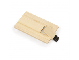 Pen drive cartão em bambu 4Gb