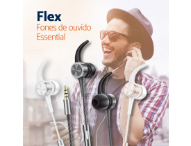 Flex – Fones de Ouvido com Fio e Microfone