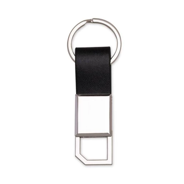 Chaveiro Metal com Tecido Sintético Tipo Couro
