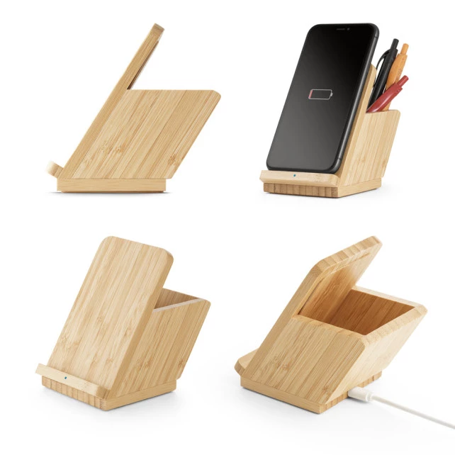 Carregador Wireless em Bambu LEAVITT II. 