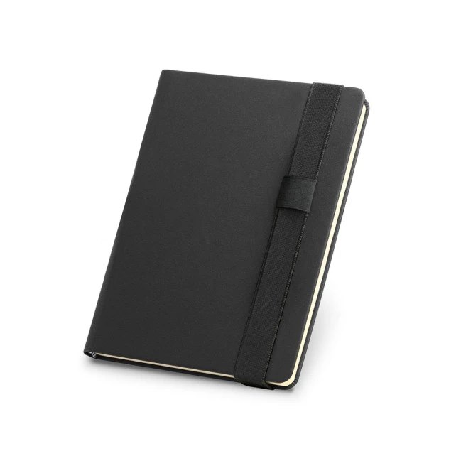 Caderno Capa Dura em Tecido Sintético Tipo Couro VERNE. 