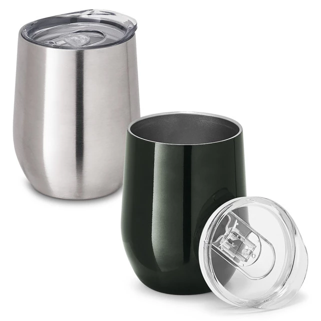 Copo de Viagem em Aço Inox 400ml RONDE. 