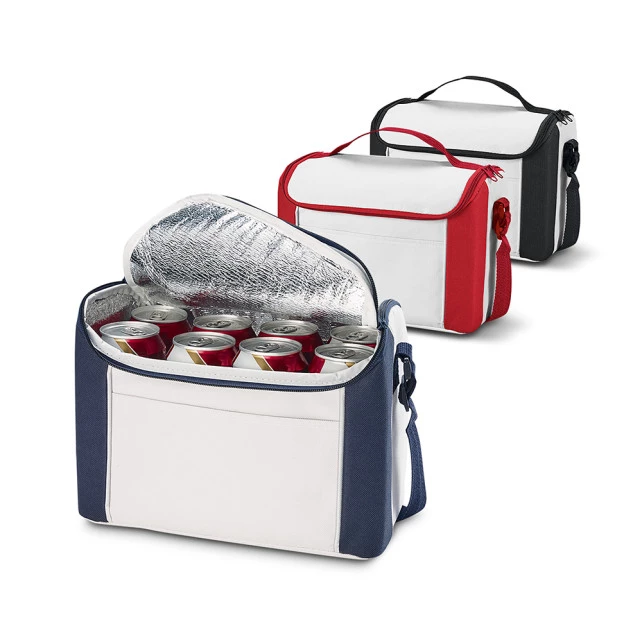 Bolsa Térmica Branca com Detalhes em Cores 8 Litros LUTON