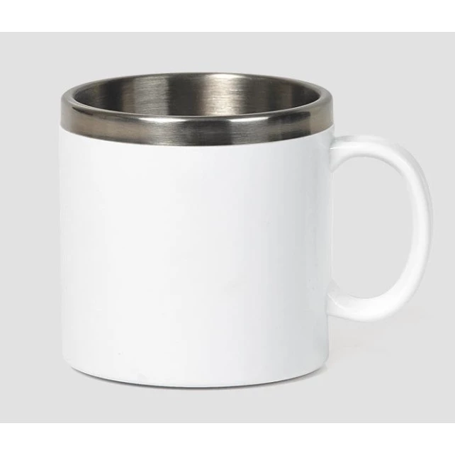 Caneca em Aço Inox/Poliestireno - 300ml