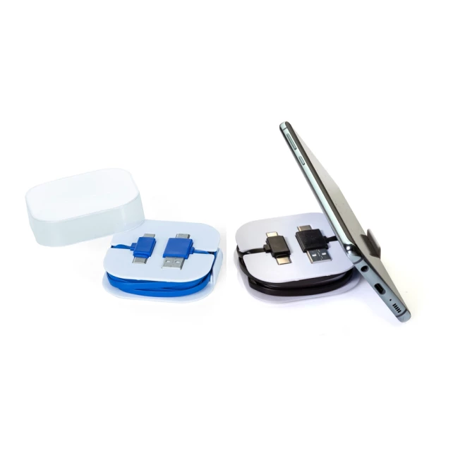 Cabo 4 em 1 com Case Suporte para Celular