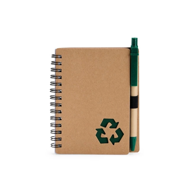CADERNO ECOLÓGICO COM CANETA