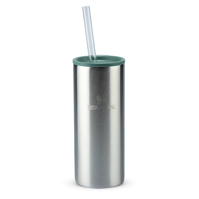 Can Cooler Slim com canudo Stainless Steel Shale | 296ML