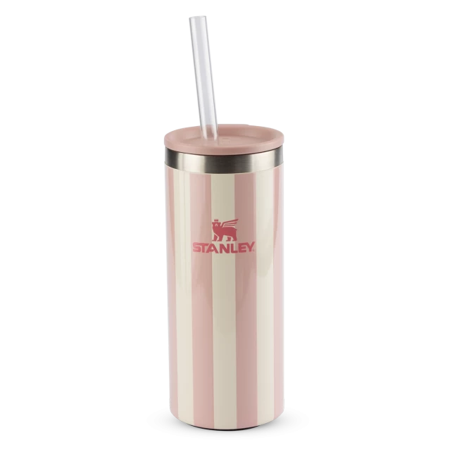 Can Cooler Slim com canudo Peach Whip Cabana Gloss | 296ML