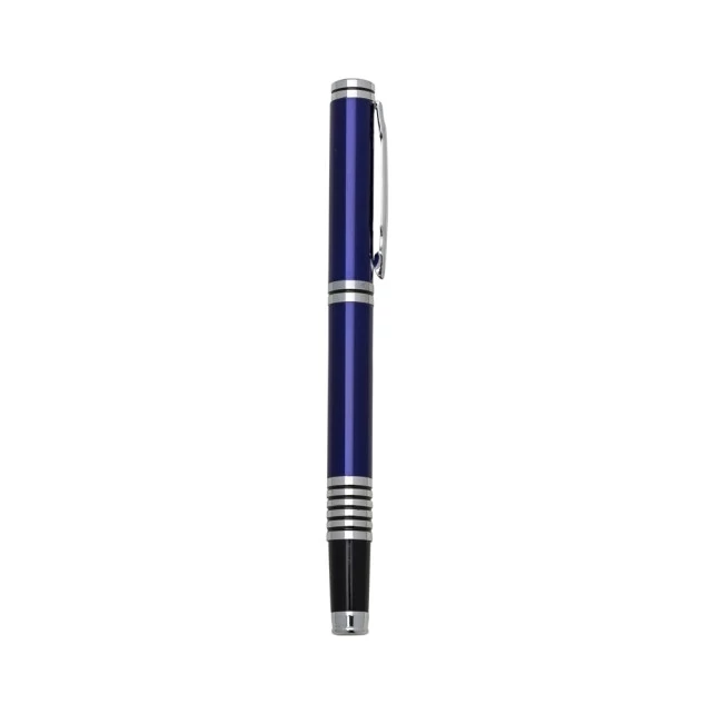 CANETA METAL ROLLER C/ DET PRATA E PRETO 