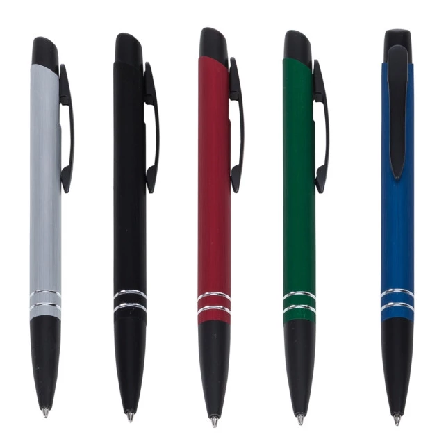CANETA SEMI - METAL C/ 2 ANEIS 
