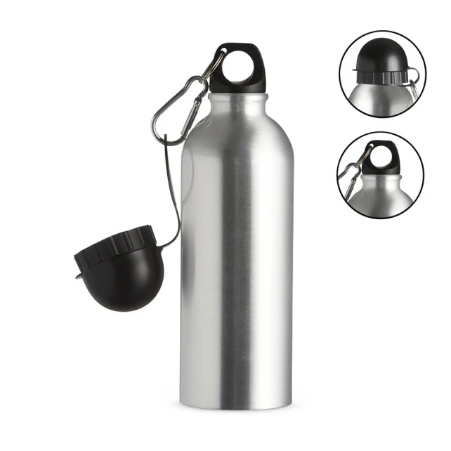 SQUEEZE ALUMINIO 500ML C/ BICO E MOSQUETÃO