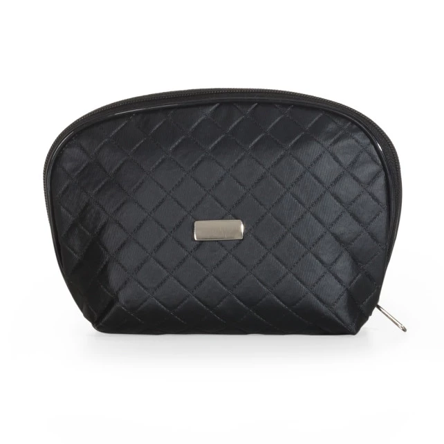 NECESSAIRE DE COURO SINTÉTICO MATELASSÊ