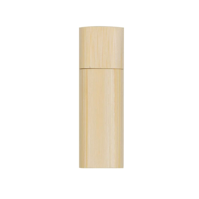 PEN DRIVE BAMBU REDONDO 16GB  COM TAMPA 