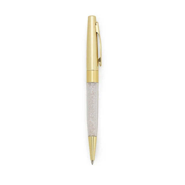 CANETA SEMI - METAL CRISTAIS 