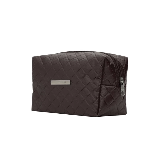 NECESSAIRE PUFF MATELASSÊ C/ DETALHE PRATA 