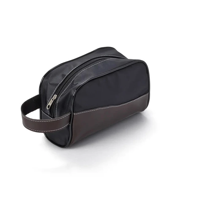 NECESSAIRE COURO SINT. E NYLON-PRE