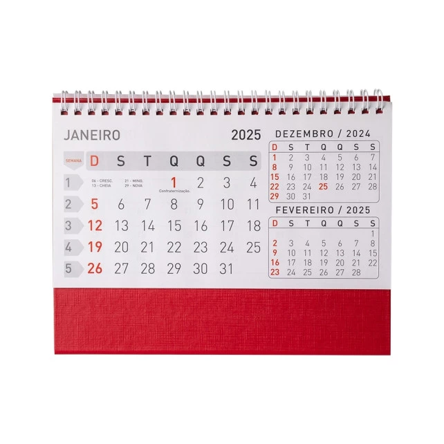 CALENDÁRIO DE MESA 2026