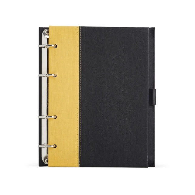 CADERNO FICHÁRIO DE COURO SINTÉTICO