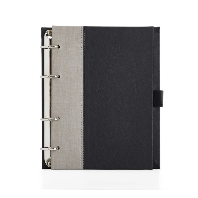 CADERNO FICHÁRIO DE COURO SINTÉTICO