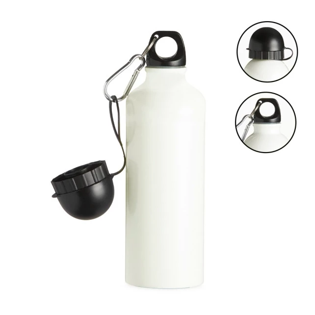 SQUEEZE ALUMINIO 500ML C/ BICO E MOSQUETÃO