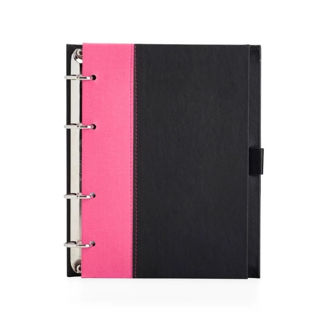 CADERNO FICHÁRIO DE COURO SINTÉTICO