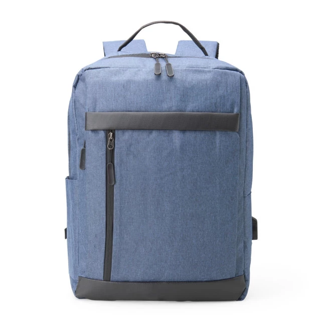 MOCHILA DE NYLON COM DET. EM COURO SINT.