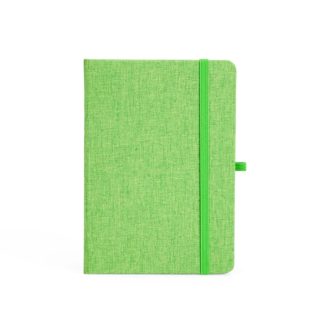 CADERNETA EM LINHO COM PORTA CANETA