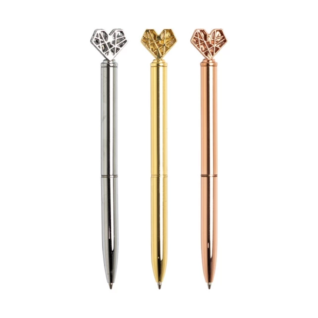CANETA METAL CORAÇÃO