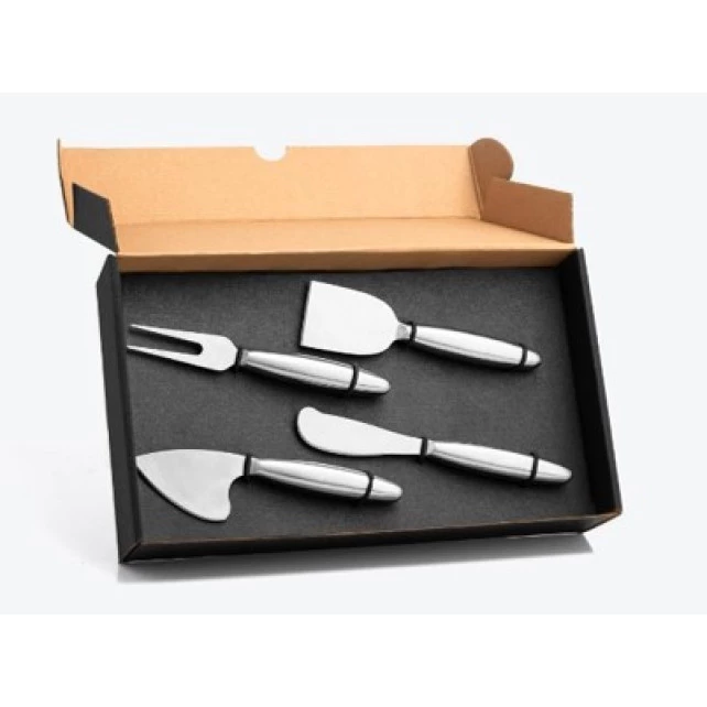 Conjunto de Facas para Queijos em Aço Inox - 4 Peças 