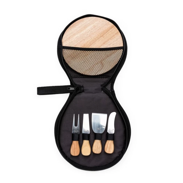 Kit para Queijo em Bambu com Estojo - 5 peças