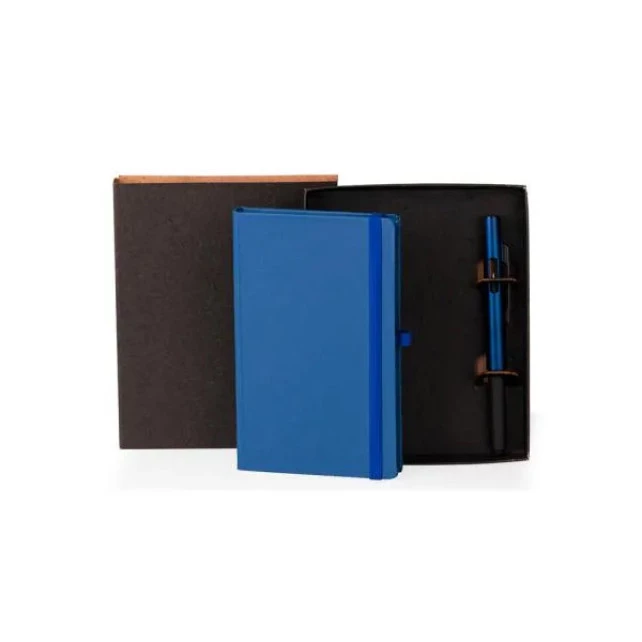 CADERNETA P/ ANOTAÇÕES COM CANETA - AZUL