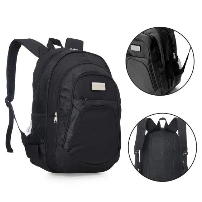 MOCHILA PRETA EM POLYESTER 1680D / 600D