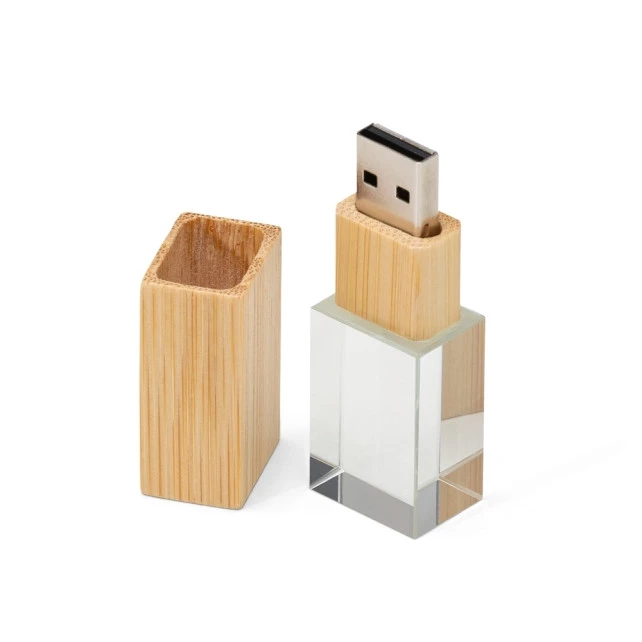 Pen Drive Cristal e Bambu 4GB / 8GB 