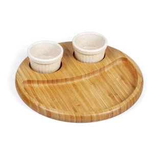 Conjunto para Petisco em Bambu - 3 Peças