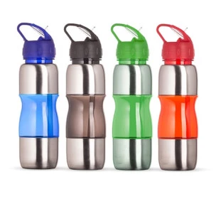 Squeeze Alumínio Com Canudo 600ml