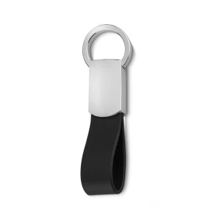 Chaveiro Metal com Tecido Sintético Tipo Couro