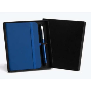 Caderneta para Anotações com Caneta Azul.