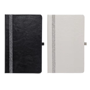 Caderno Capa Dura De Tecido Sintético Tipo Couro ELEGANT. 