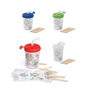 Copo Infantil com Canudo 200ml GIRAFFE. 