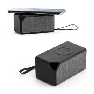 Caixa de Som Portátil com Carregador Wireless GRUBBS BK. 