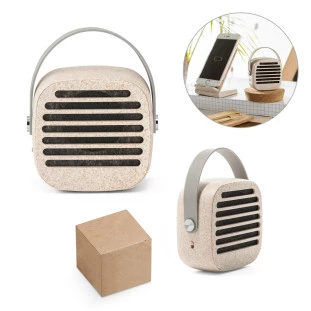 Caixa de Som Portátil de Fibra de Palha de Trigo com Bluetooth  PIYON.