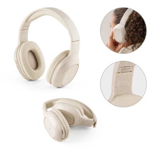 Fones de Ouvido Dobráveis de Fibra de Palha de Trigo com Wireless e Bluetooth MARCONI. 