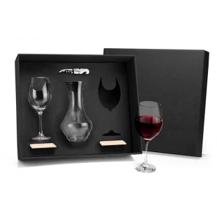 Kit para Vinho com Taças - 6 Peças