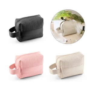 Bolsa de cosméticos GILI em PU% (21% de PU reciclado e 30% de poliéster reciclado)