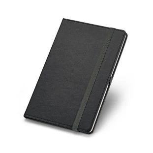 Caderno Capa Dura em Tecido Sintético Tipo Couro com Esferográfica CHAUCER.