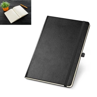 Caderno Capa Dura em Tecido Sintético Tipo Couro CARRE.