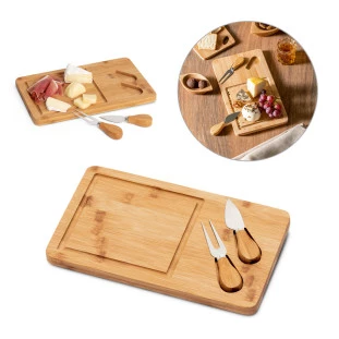 Kit Queijo em Bambu 3 peças WOODS